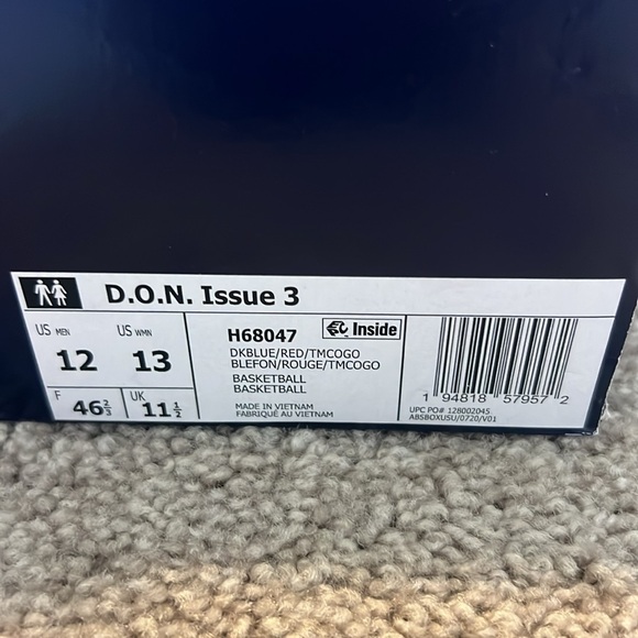 D.O.N. Issue 3 dark blue/red/tmcogo mens size 12 NWT main image 7